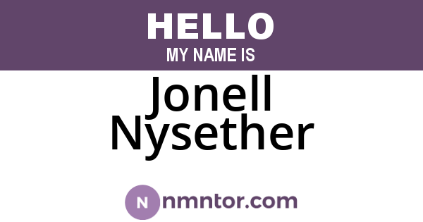 Jonell Nysether