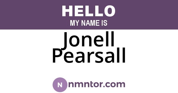Jonell Pearsall