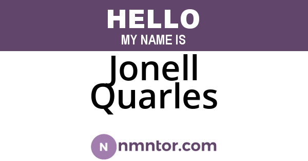 Jonell Quarles