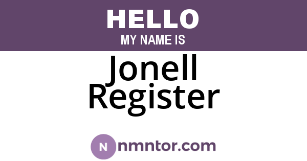 Jonell Register