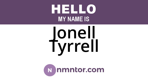 Jonell Tyrrell