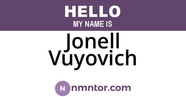 Jonell Vuyovich
