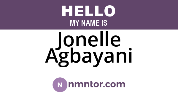 Jonelle Agbayani