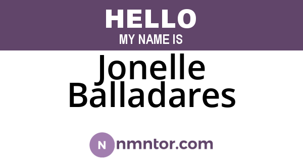 Jonelle Balladares