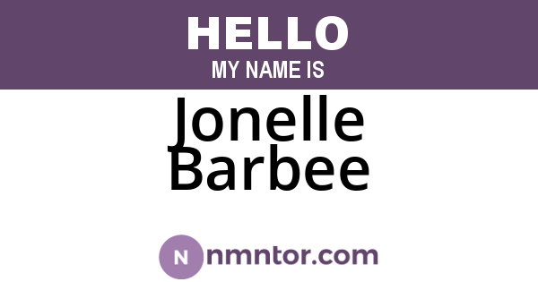 Jonelle Barbee