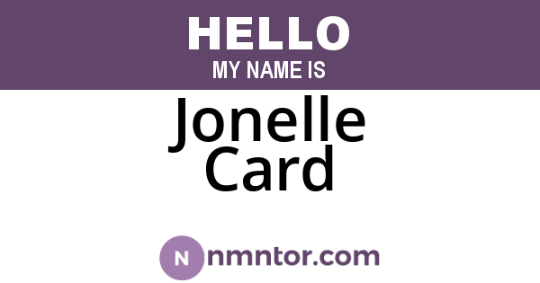 Jonelle Card