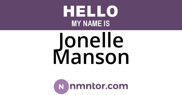 Jonelle Manson