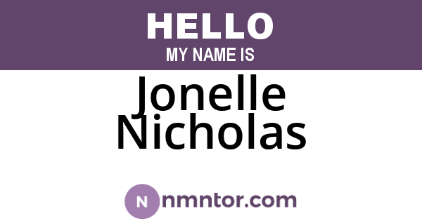 Jonelle Nicholas