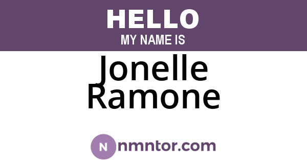 Jonelle Ramone