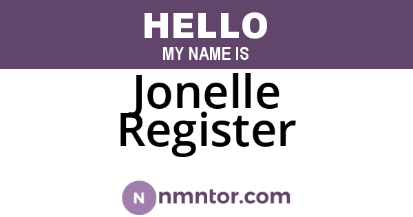 Jonelle Register