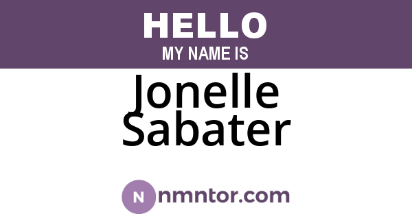 Jonelle Sabater