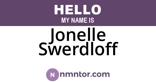 Jonelle Swerdloff