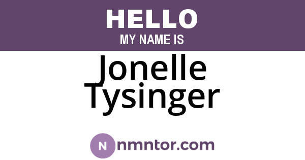 Jonelle Tysinger