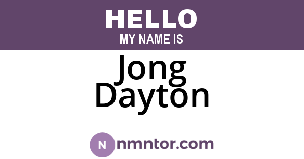 Jong Dayton