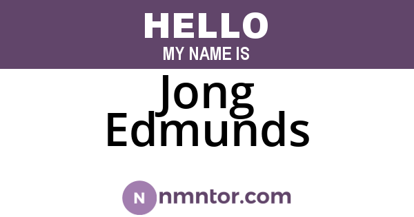 Jong Edmunds