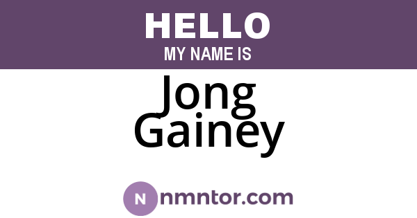 Jong Gainey