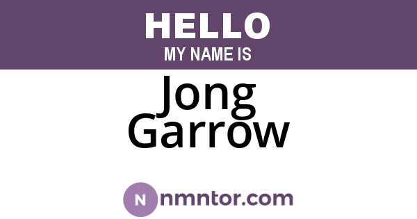 Jong Garrow