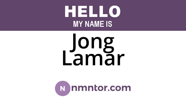 Jong Lamar