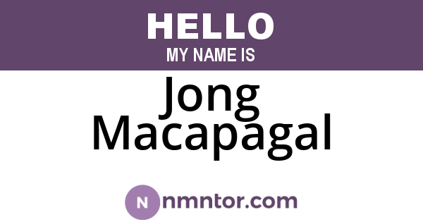 Jong Macapagal