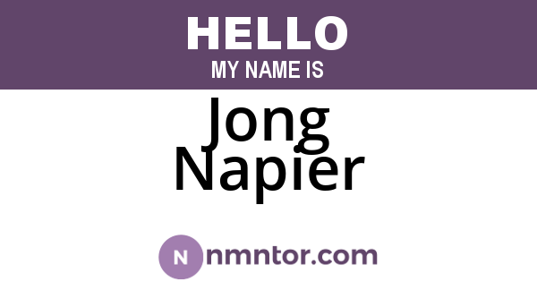 Jong Napier