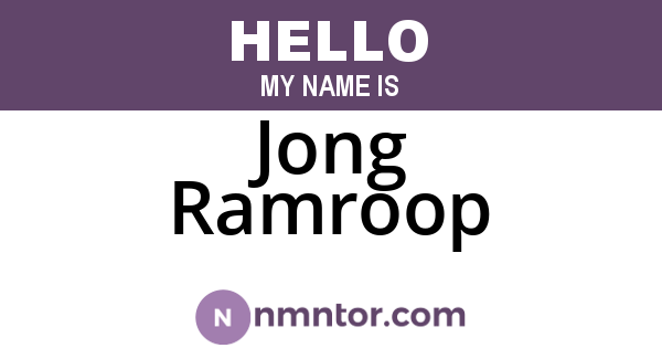 Jong Ramroop