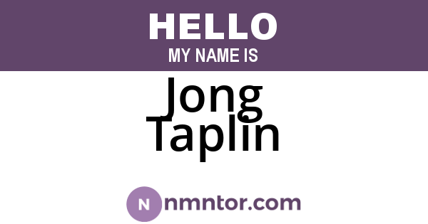 Jong Taplin