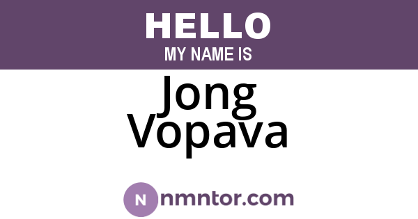 Jong Vopava