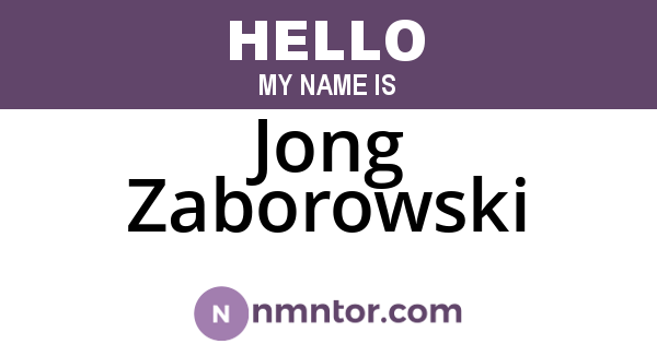Jong Zaborowski