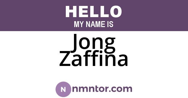 Jong Zaffina