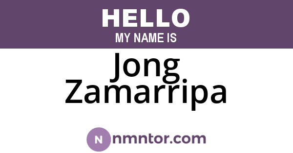 Jong Zamarripa