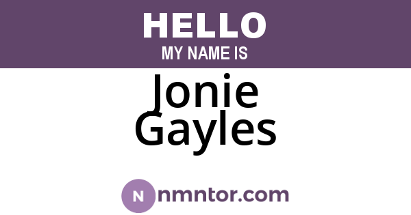 Jonie Gayles