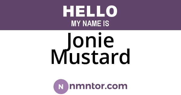 Jonie Mustard