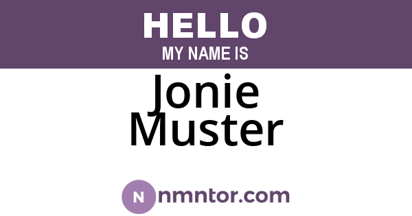 Jonie Muster