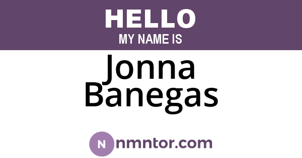 Jonna Banegas
