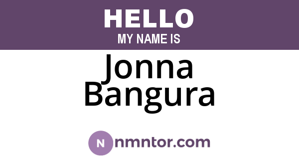 Jonna Bangura