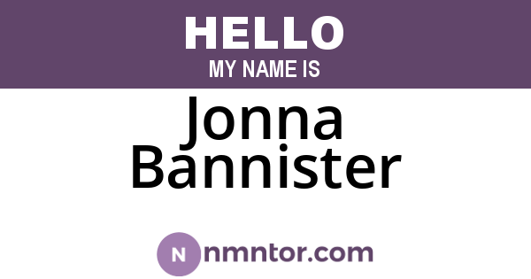 Jonna Bannister