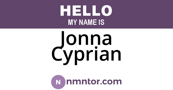 Jonna Cyprian