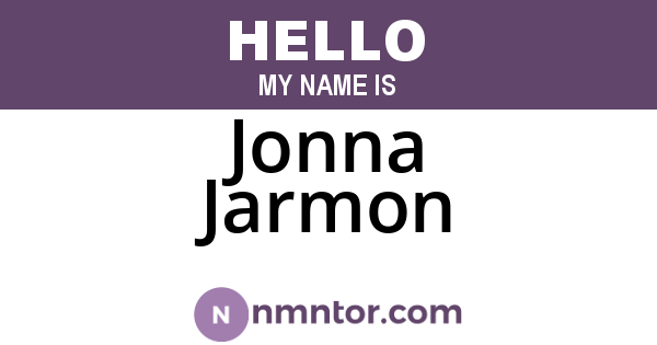 Jonna Jarmon