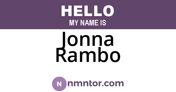 Jonna Rambo