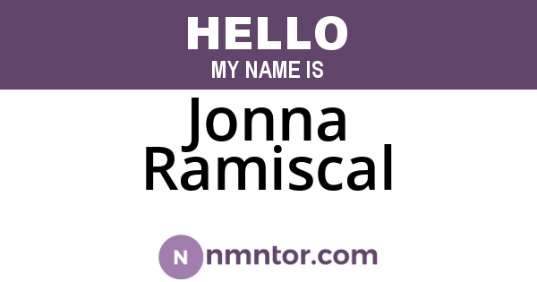 Jonna Ramiscal