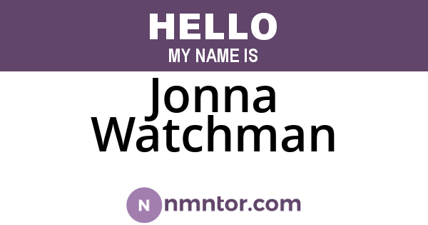Jonna Watchman