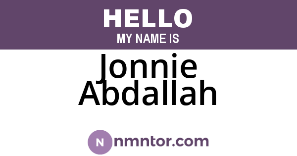 Jonnie Abdallah