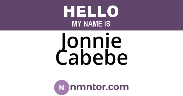 Jonnie Cabebe