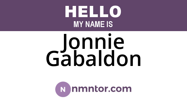 Jonnie Gabaldon
