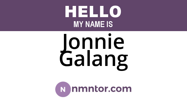 Jonnie Galang