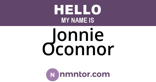 Jonnie Oconnor