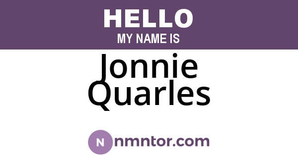 Jonnie Quarles