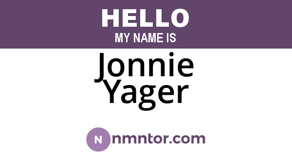 Jonnie Yager
