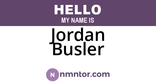 Jordan Busler