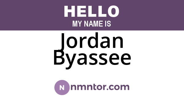 Jordan Byassee